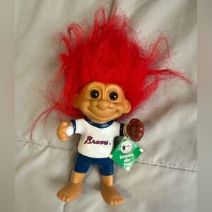 *RARE* 1992 Vintage Atlanta Braves Russ Troll Doll with ball and glove